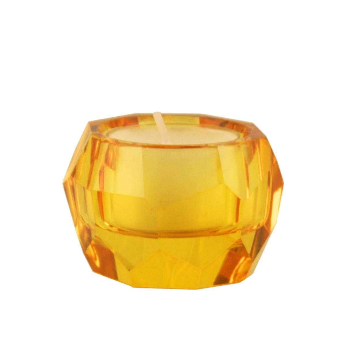 Giftcompany Teelichthalter Gift-Company Teelichthalter Kristallglas gelb ca  4 cm H (Stück)