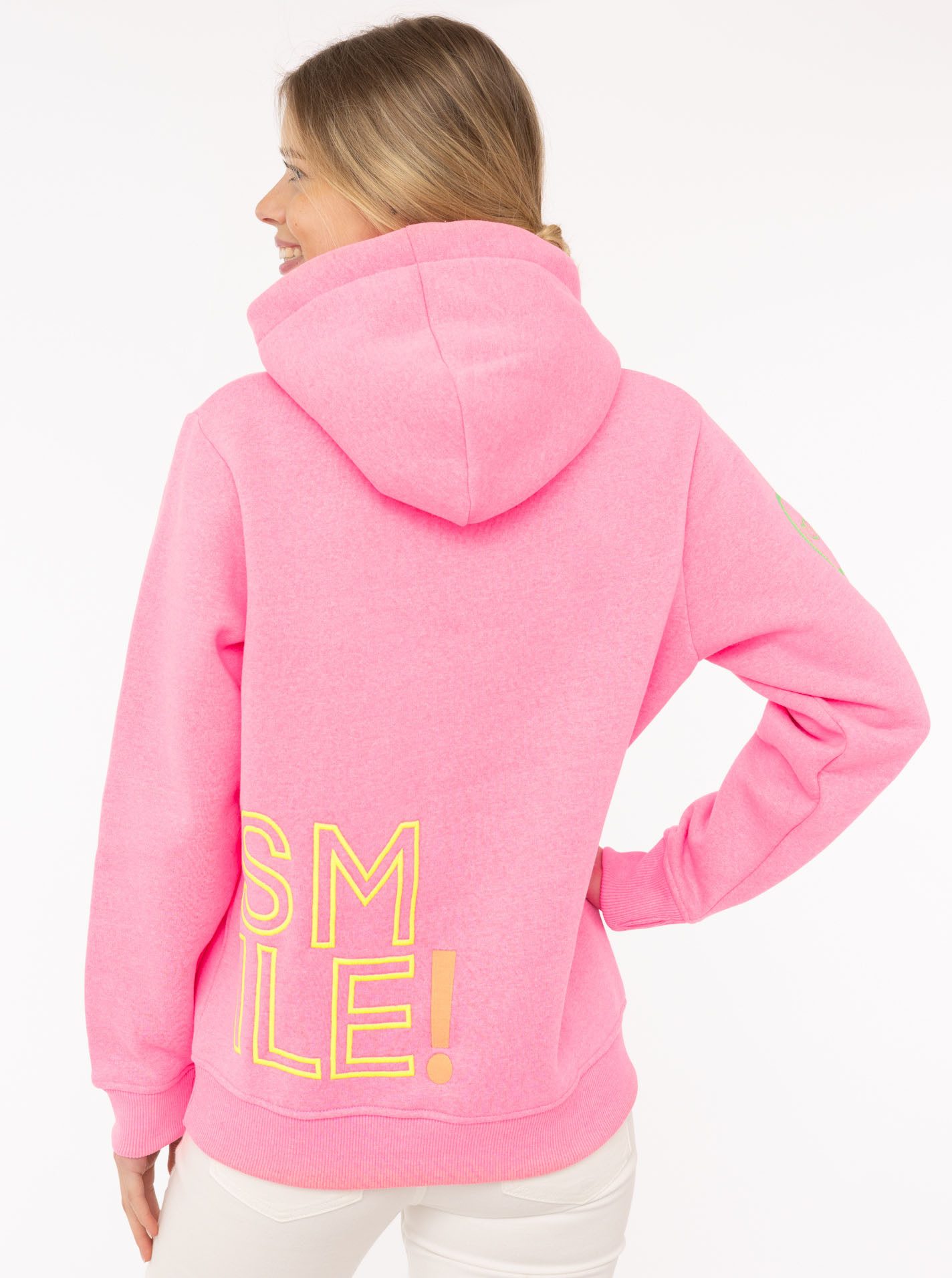 Zwillingsherz Hoodie "Alissa 2.0" mit SMILE Stickerei vorne und hinten