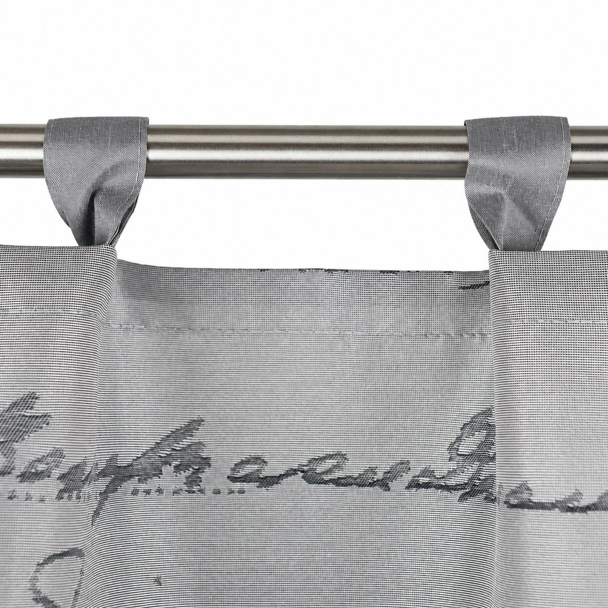 Clever-Kauf-24 Panneaux Design Schlaufenpanneaux, 2288, weiß-petrol-grau, (1 St), Schlaufen – Bild 4 von 5
