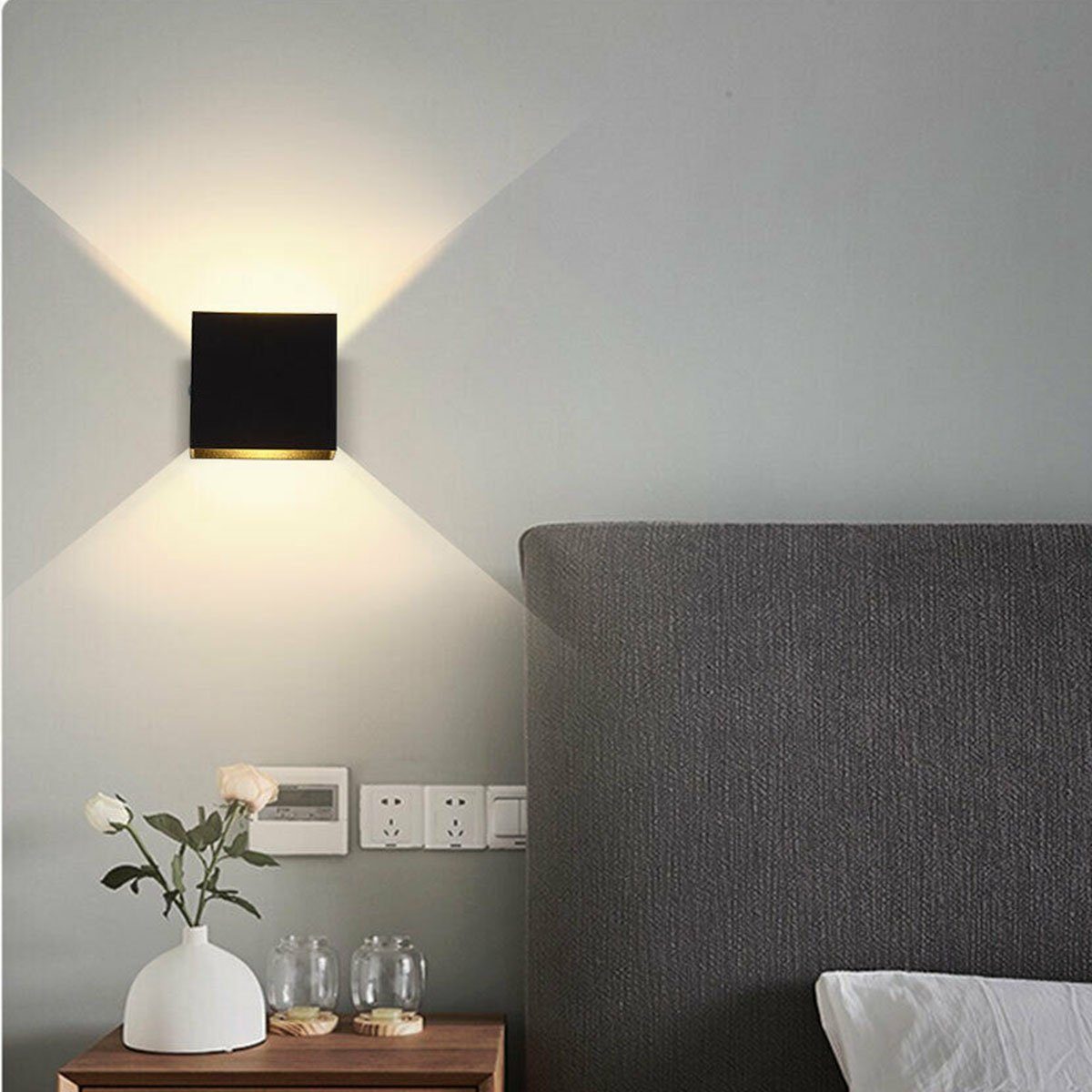 LETGOSPT Wandleuchte 6W LED Wandleuchte Innen, günstig online kaufen