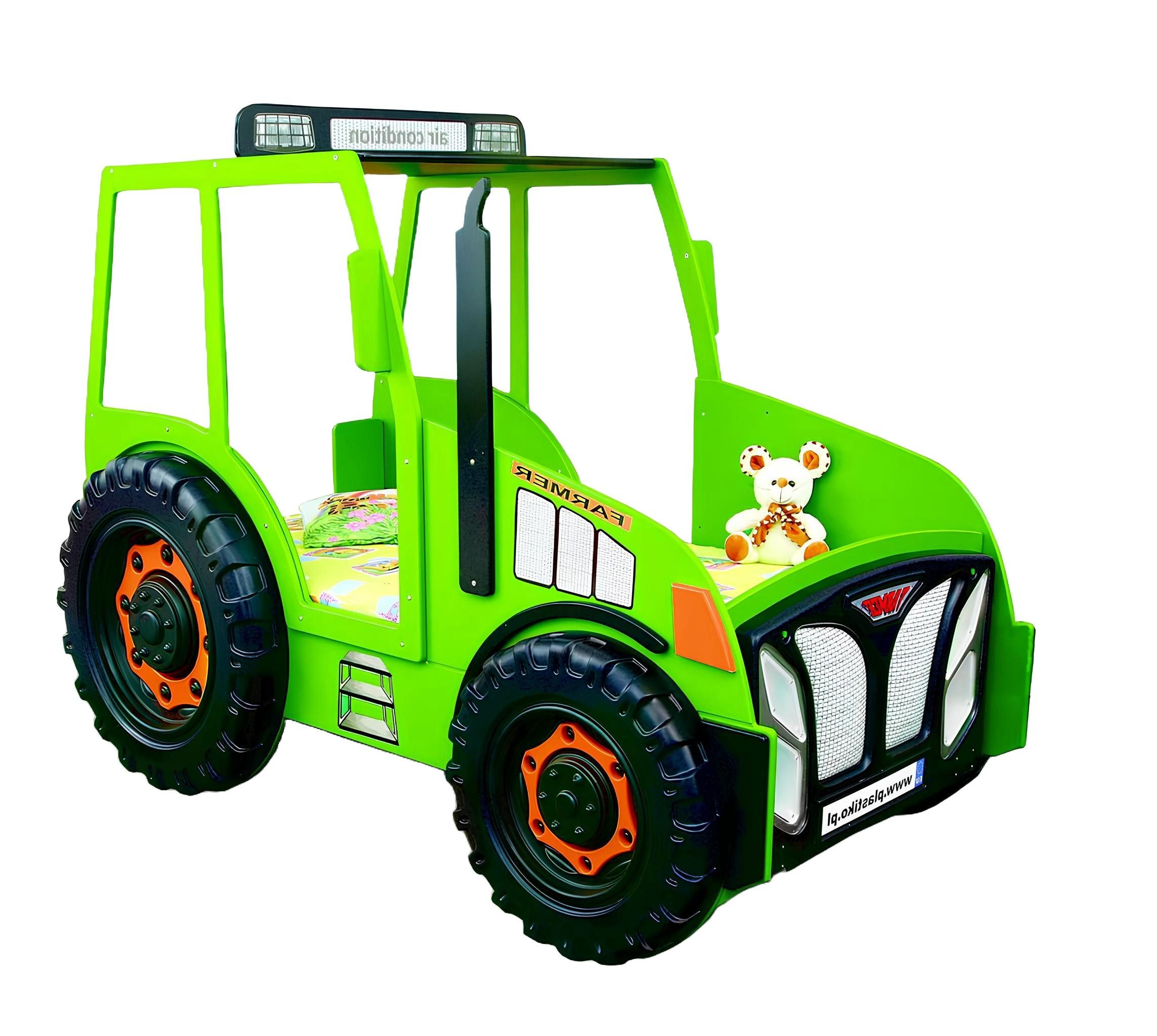 Xlmoebel Autobett Neues grünes Traktor-Kinderbett für Kinder und Jugendliche von Bauer (1-tlg., Kinderbett Traktor Grün), Hergestellt in Europa