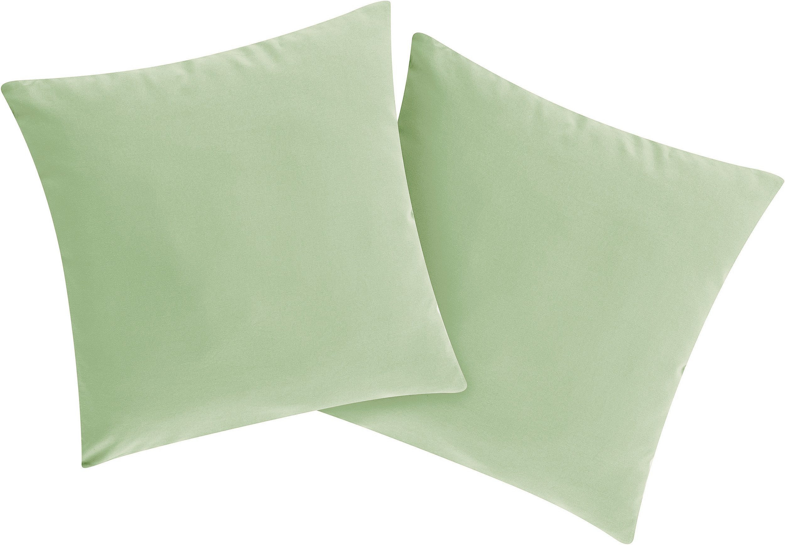 OTTO home Dekokissen Raja, einfarbig, Kissenhüllen ohne Füllung, 40 x 40 cm, 2er-Set, Mikrofaser