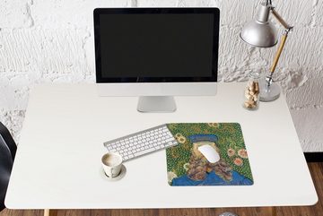 MuchoWow Gaming Mauspad Porträt des Postboten Joseph Roulin - Vincent van Gogh (1-St), Mousepad mit Rutschfester Unterseite, Gaming, 40x40 cm, XXL, Großes