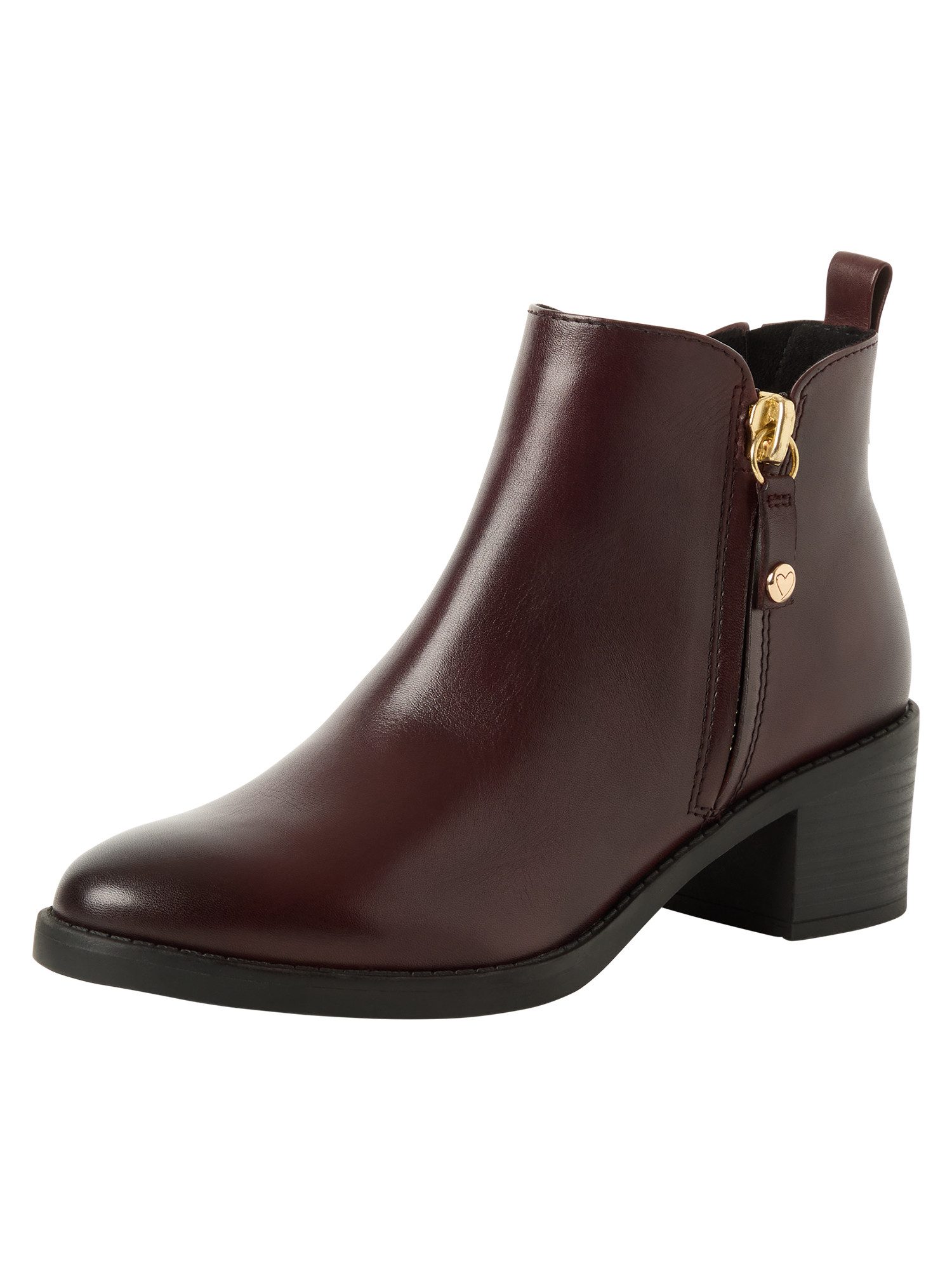 MARCO TOZZI MT FEEL ME aus Leder Blockabsatz 2-25323-47 Stiefelette