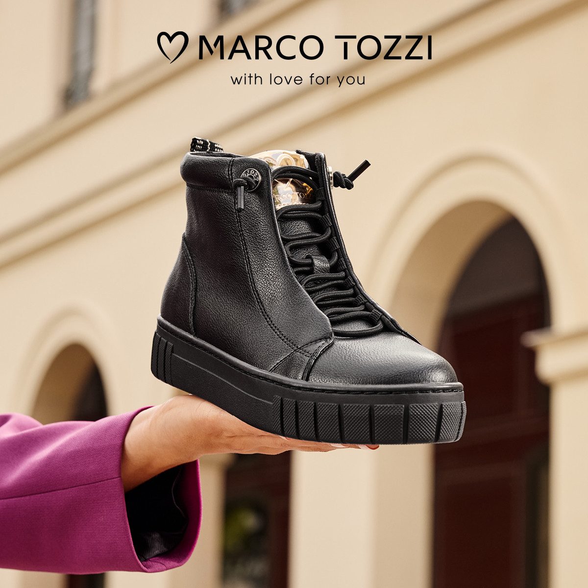 MARCO TOZZI Sneaker Plateau, Boots, High Top-Sneaker mit elastischem Schnür günstig online kaufen