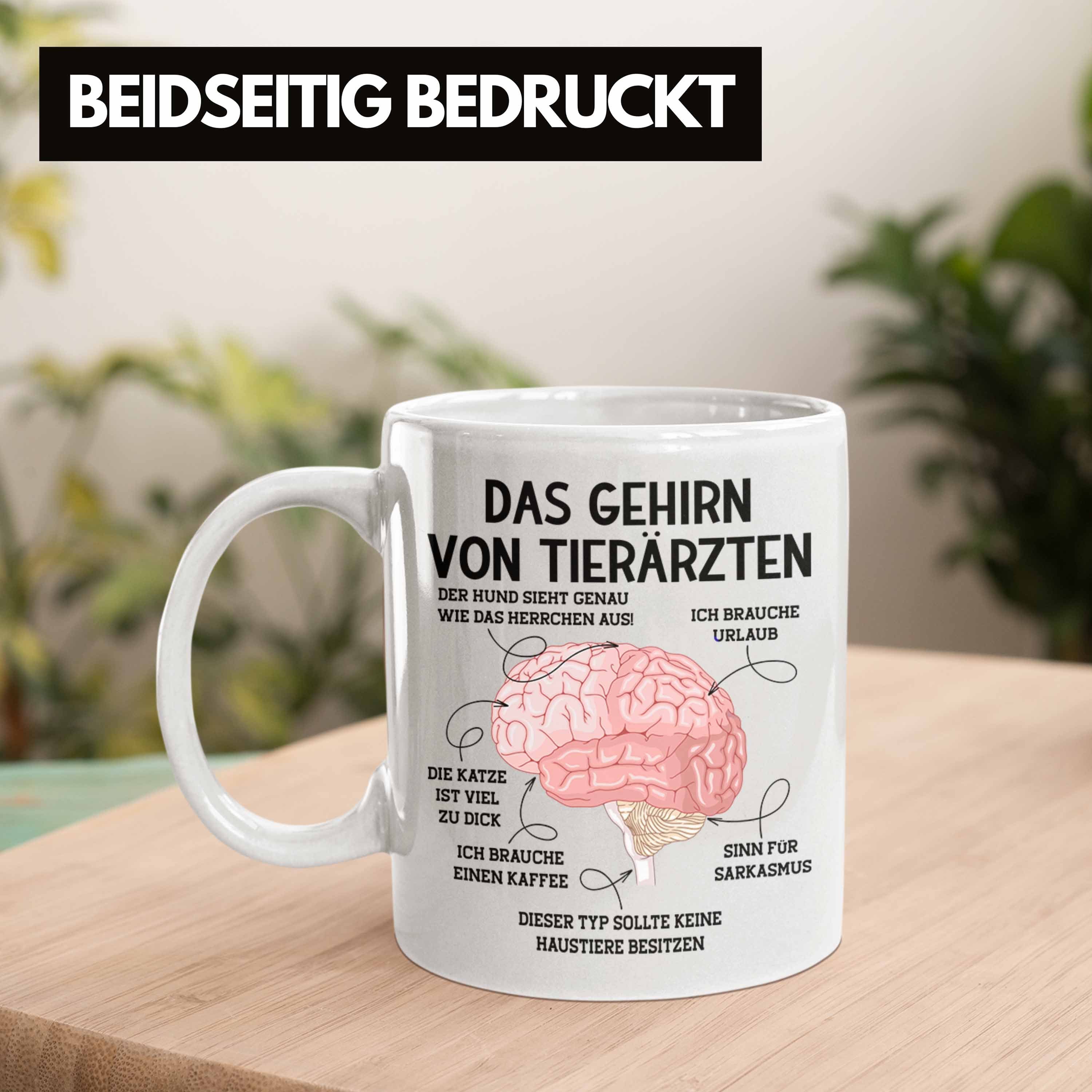 Trendation Sprüche Weiss Tasse Tierärztin Gehirn Lustiger Weihnachte Spruch Tierarzt Geschenk