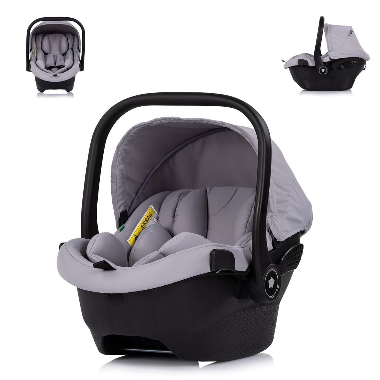 Chipolino Babyschale Babyschale Pearl i-Size, ab: 0, bis: 1.25, (40-85cm) Sonnendach 3-Punkt-Gurt Kopfstütze