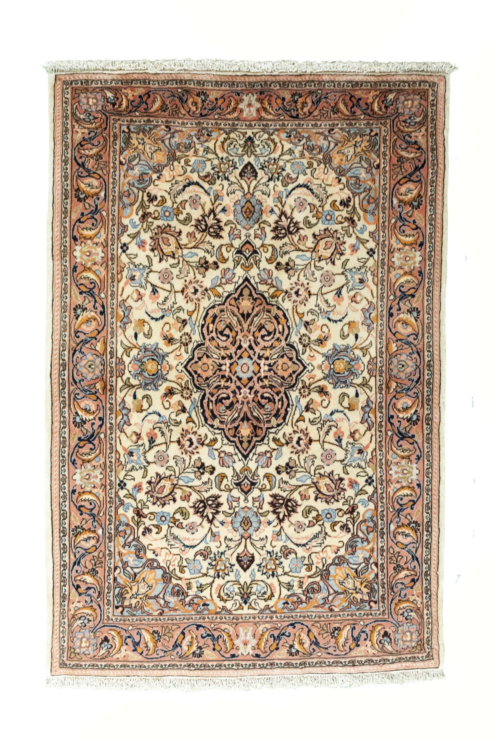 CABBEL Orientteppich 165x109 cm Perser Bidjar Beige Schurwolle Handgeknüpft Klassisch, rechteckig, Höhe: 8 mm, 100% Schurwolle – weich, pflegeleicht, hohe Knüpfdichte