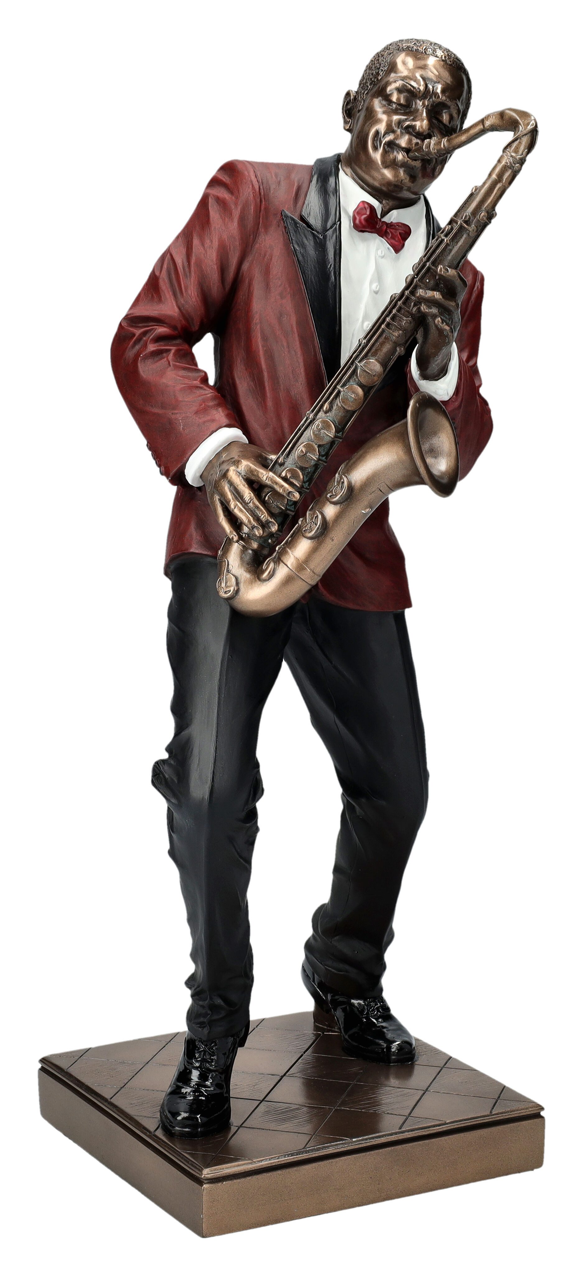 Dekofigur The Jazz Band Figur - Saxophonist rot - Musiker Dekofigur Dekoration