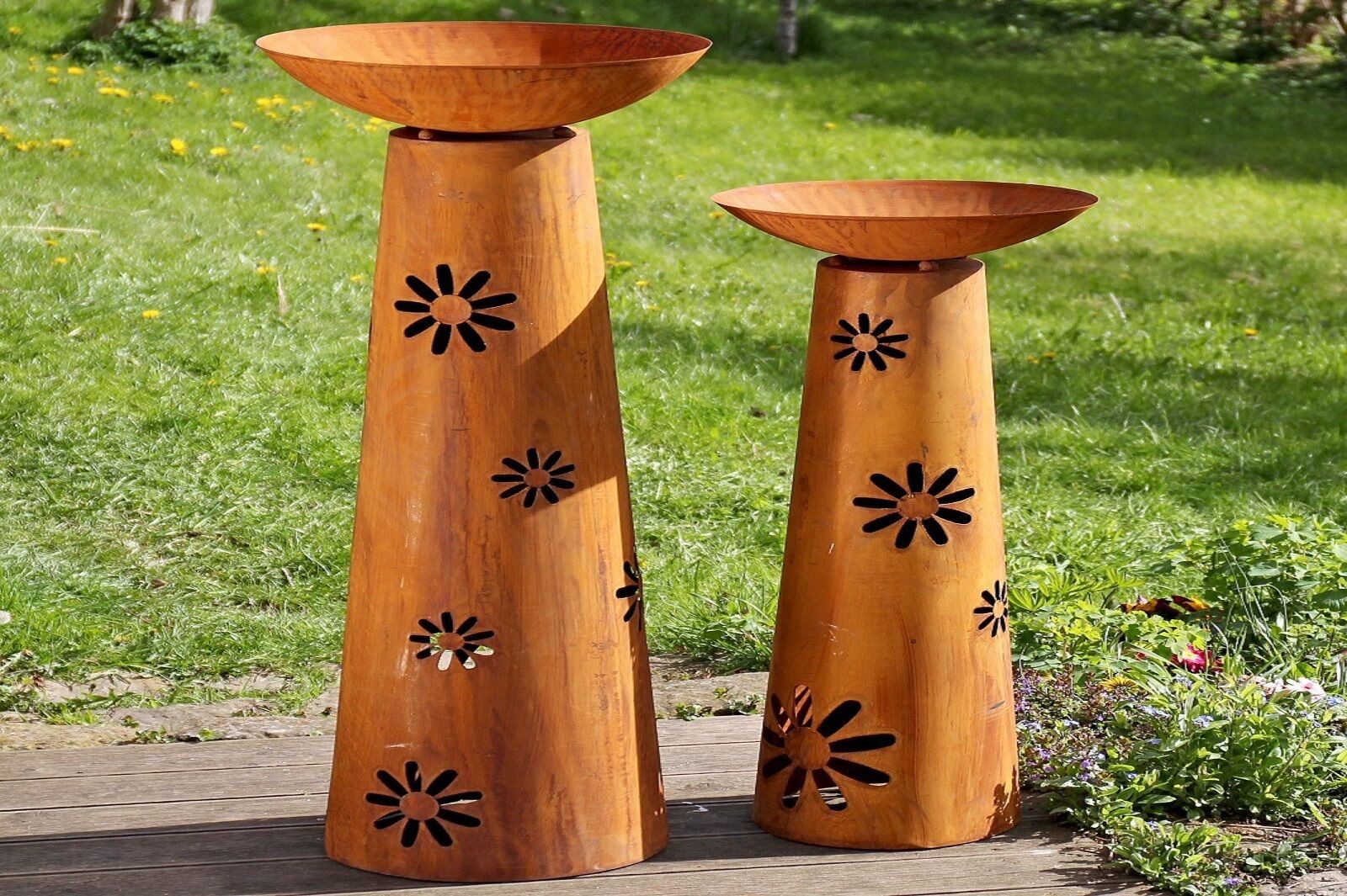 BOLTZE GRUPPE GmbH Dekoschale Ständer Laura Schale Eisen rost H.102/127 cm 2er Set