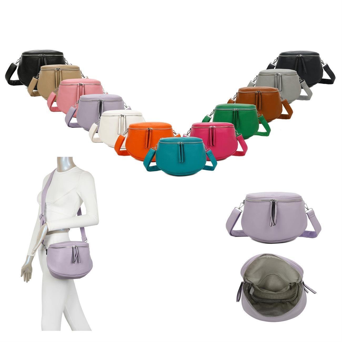 ITALYSHOP24 Schultertasche Damen Schultertasche Umhängetasche CrossBody günstig online kaufen