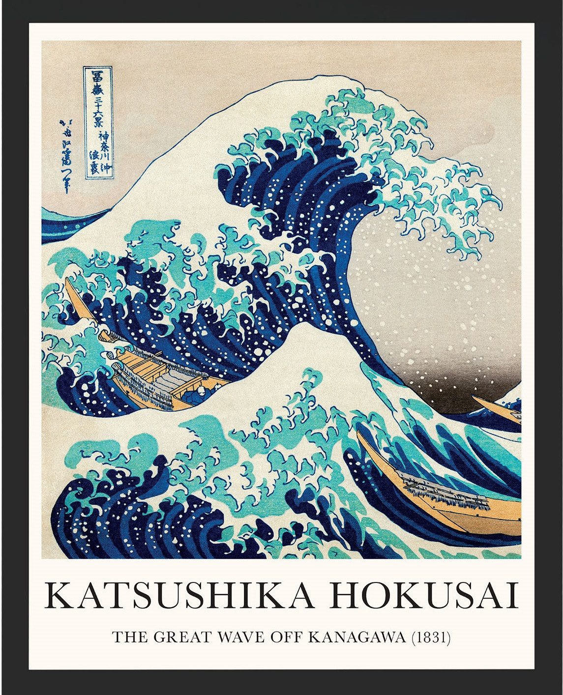 Poster Hokusai - Great Wave - Miniposter 40x50 cm