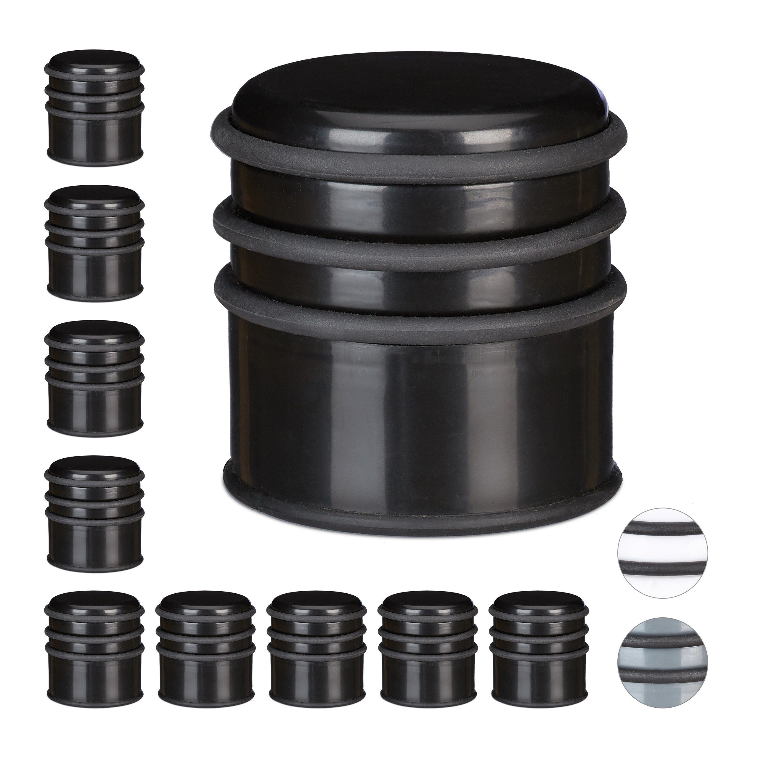 Türstopper 10 x Türstopper schwarz