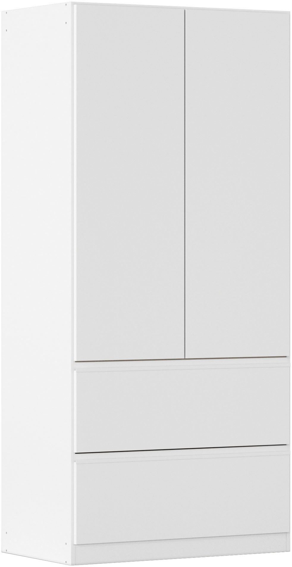 rauch Drehtürenschrank Kleiderschrank Schrank Garderobe COSTA in den Breiten 91/136/181 cm (in 3 Ausstattungen BASIC/CLASSIC/PREMIUM) viel Platz, grifflose Front und Push-to-Open Funktion MADE IN GERMANY
