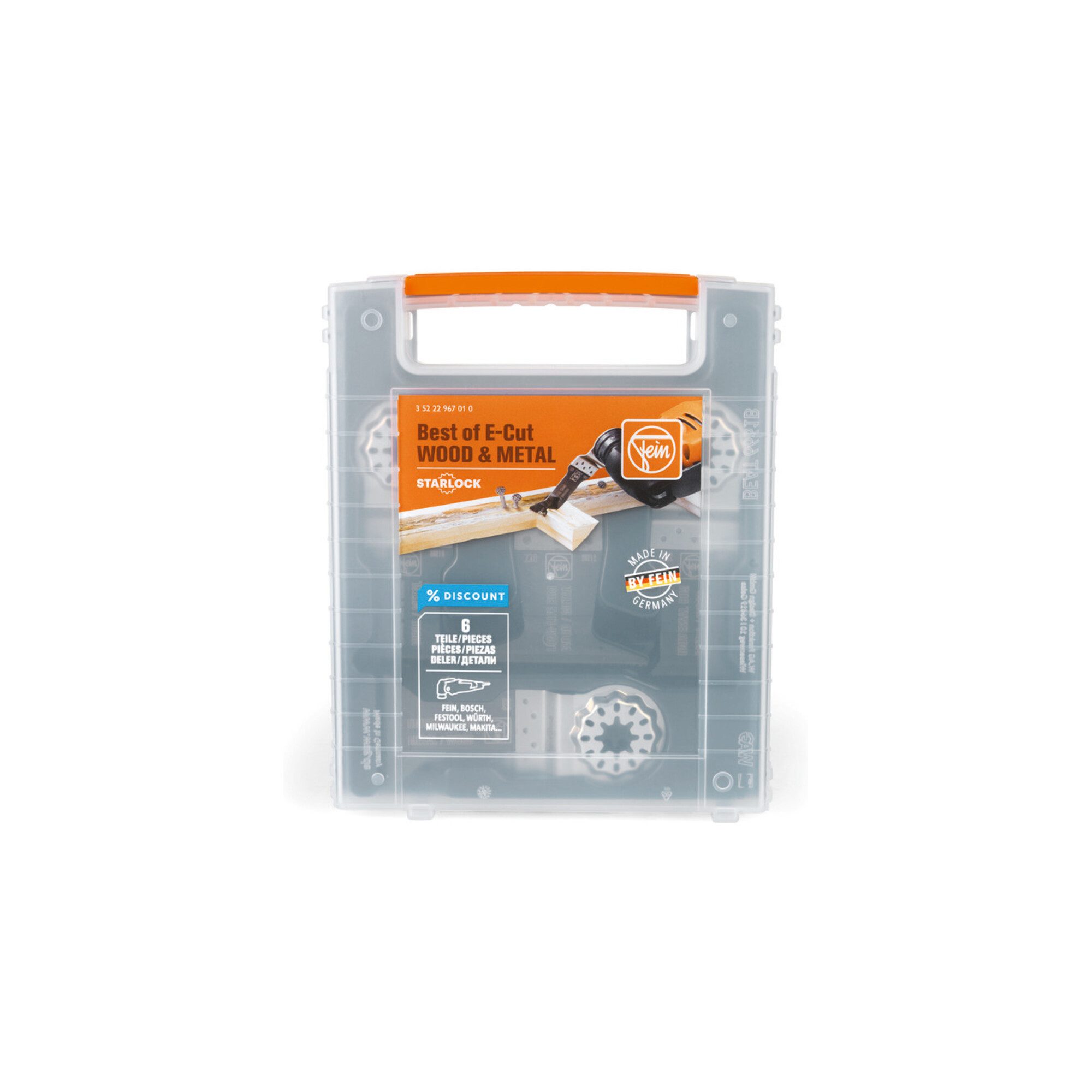 Fein Multitool Fein Best of E-Cut Starlock WOOD METAL 6-teilig