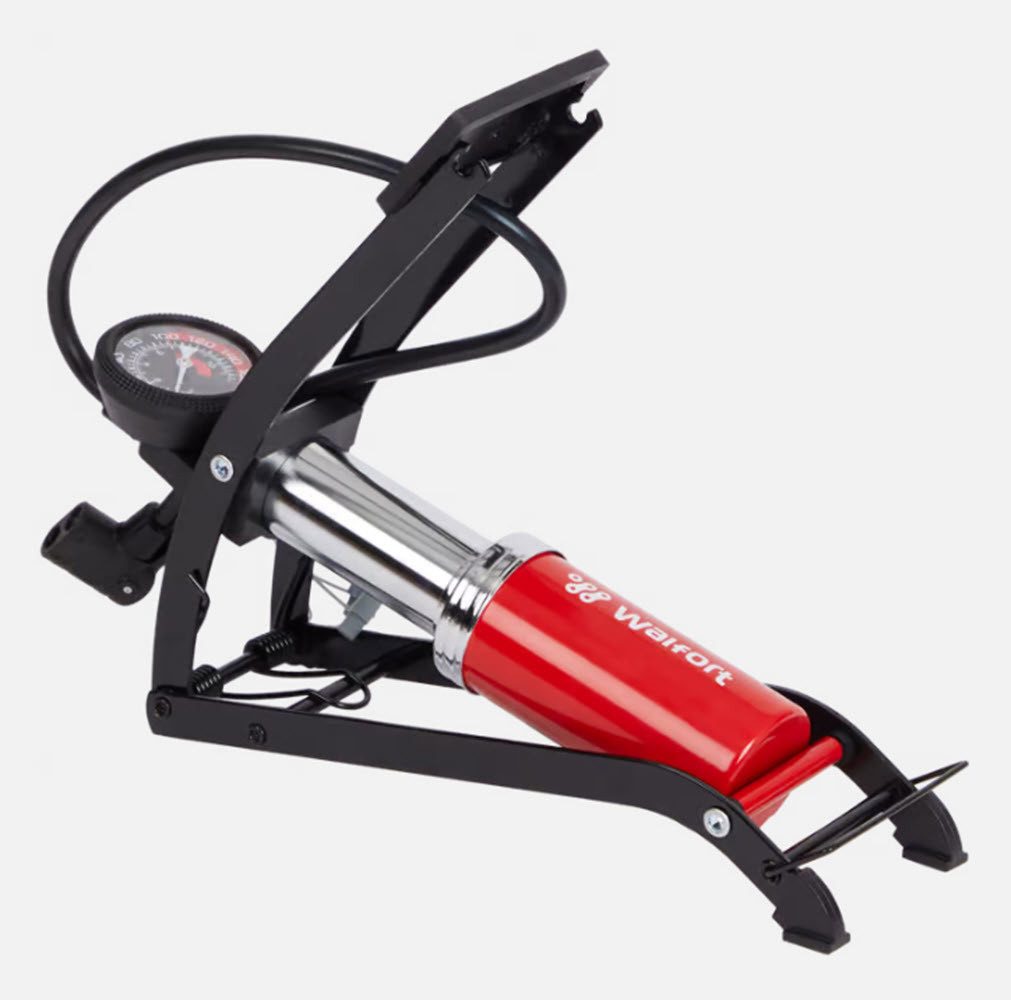 Fahrradpumpe Walfort Fusspumpe mit Manometer
