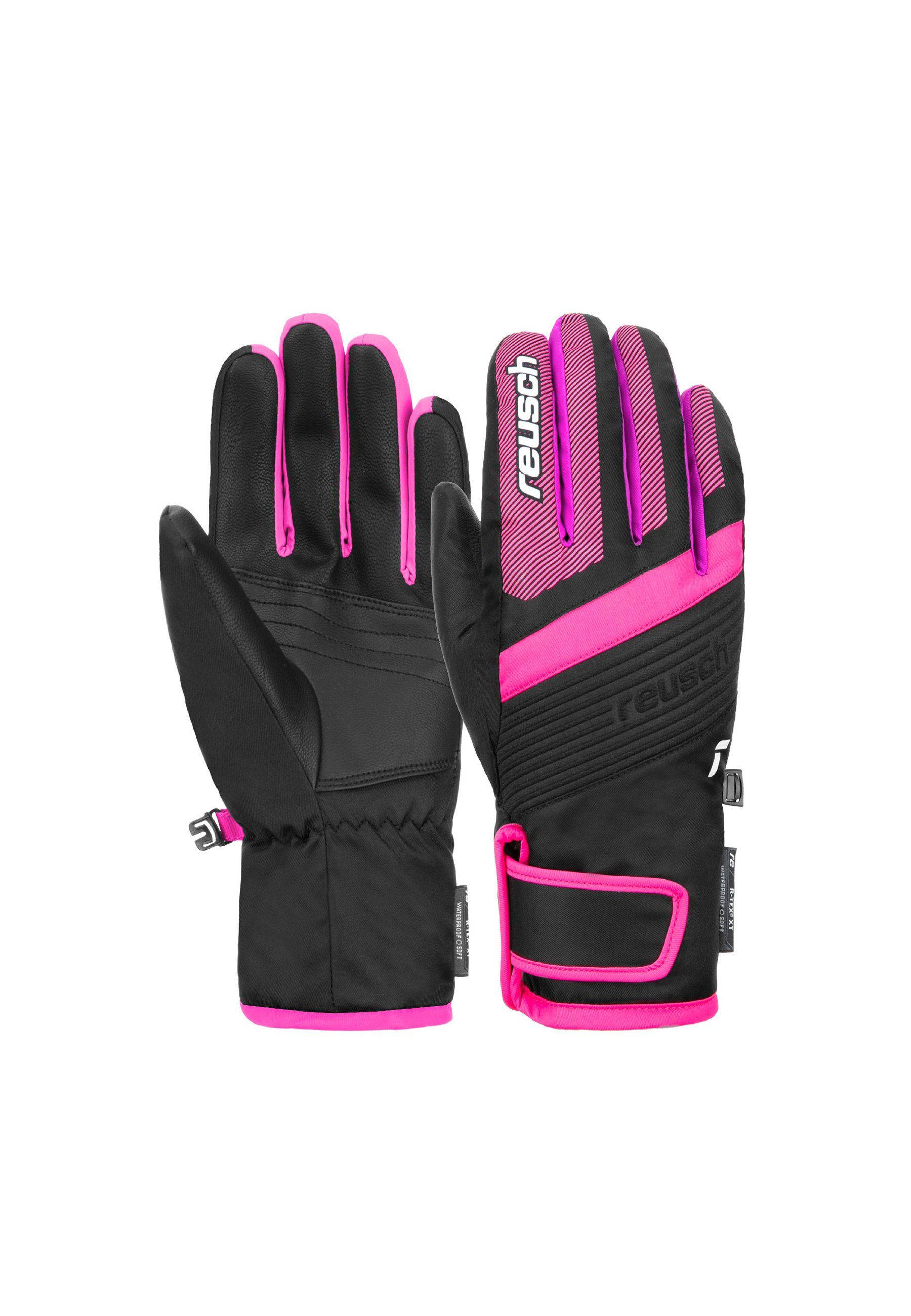 in Design Skihandschuhe pink-schwarz sportlichem R-TEX Reusch XT Junior Duke