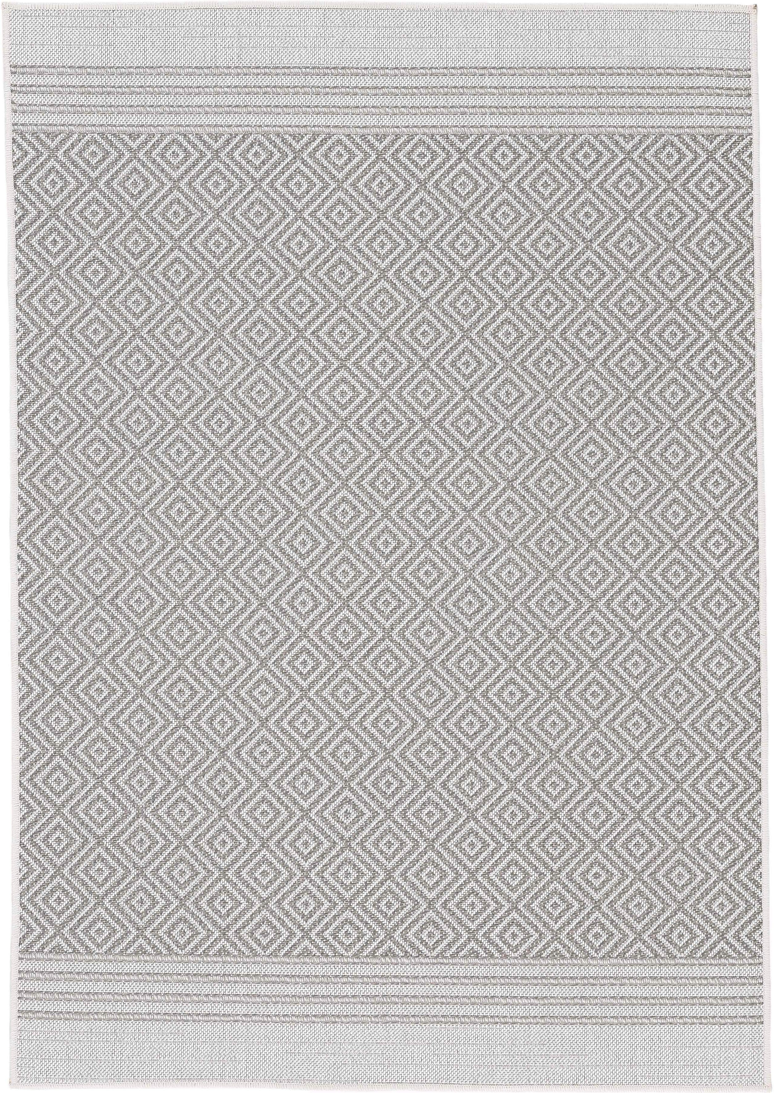 Teppich Boho 103, carpetfine, rechteckig, Höhe: 4 mm, robustes Flachgewebe, Sisal Optik, UV-beständig, Außenbereich