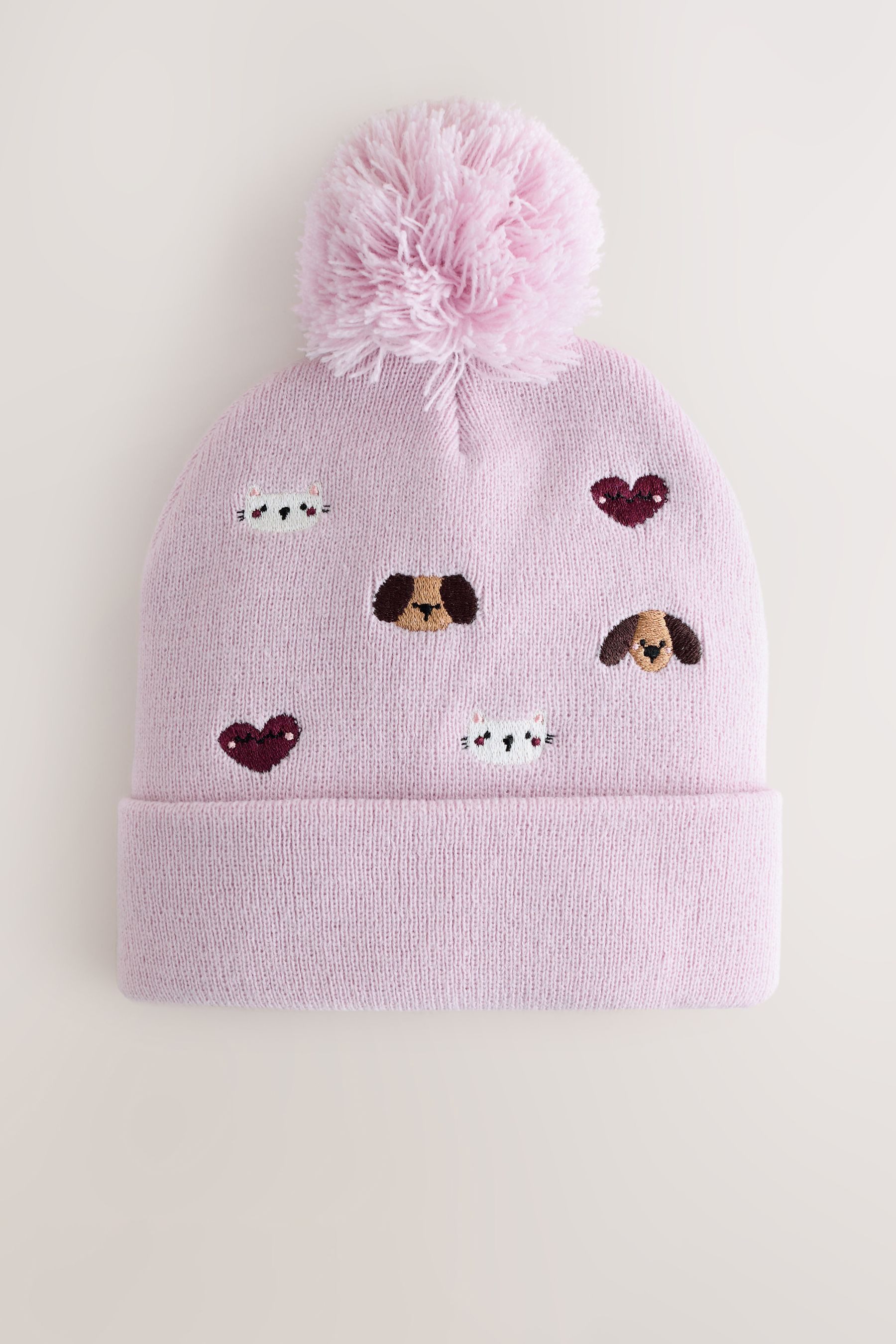 Next Beanie Bestickte Bommelmütze (1-St)