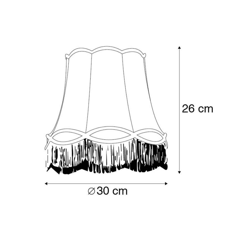 Qazqa Lampenschirm Granny, QAZQA Lampenschirm, Grün, Textil, Retro