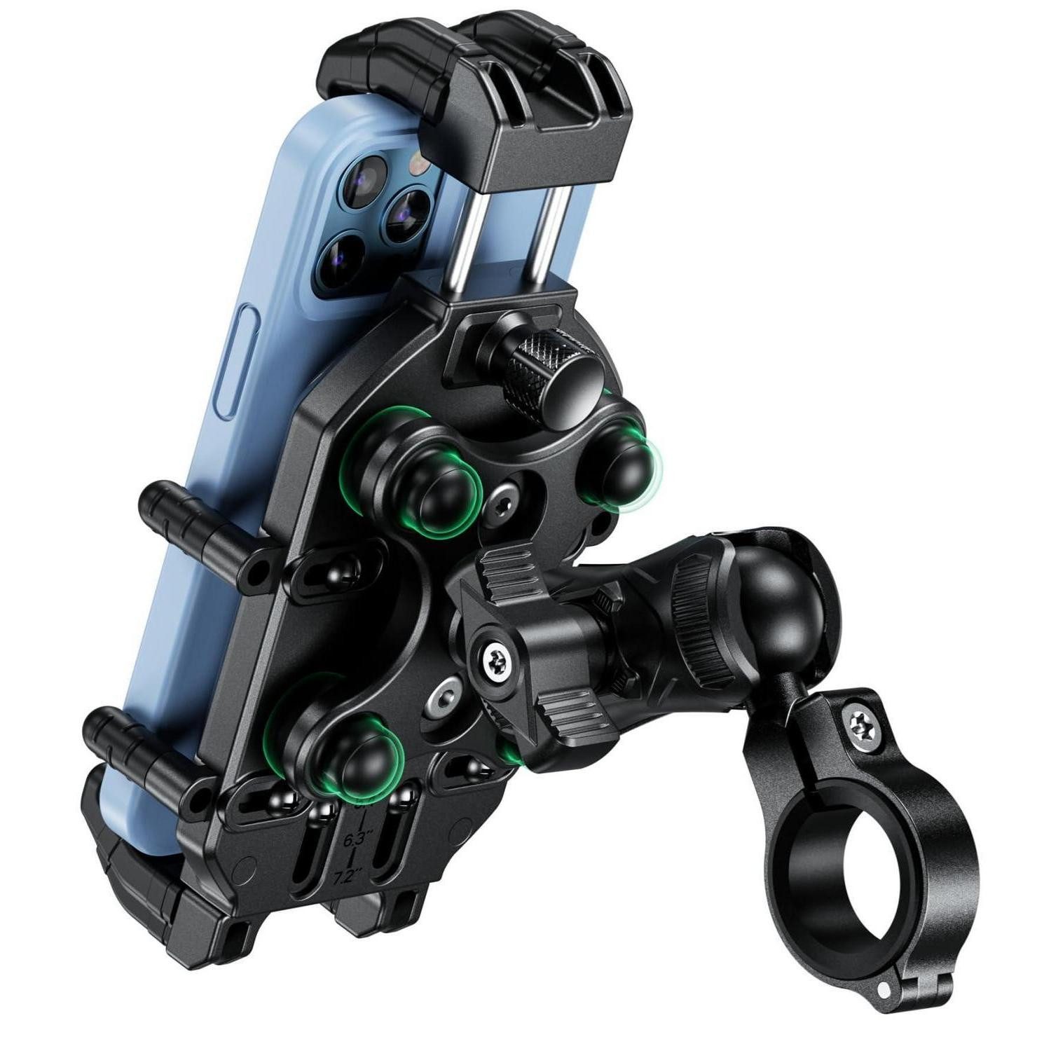 LuxusKollektion Smartphone-Halterung Motorrad Handyhalterung diebstahlsicher Vibrationsdämpfer 360°