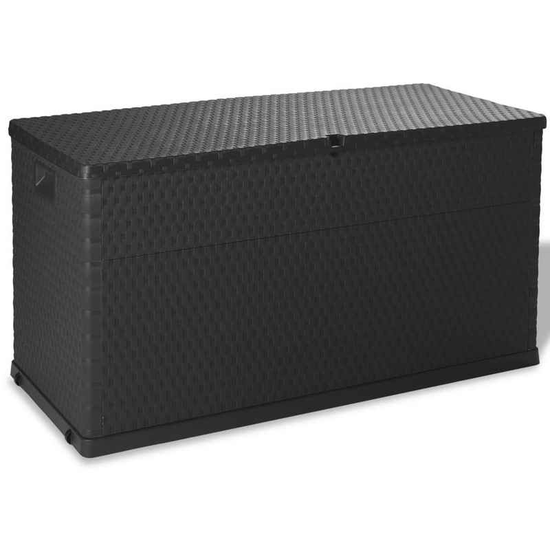 vidaXL Gartenbox Garten-Aufbewahrungsbox Anthrazit 120x56x63 cm PP Rattan