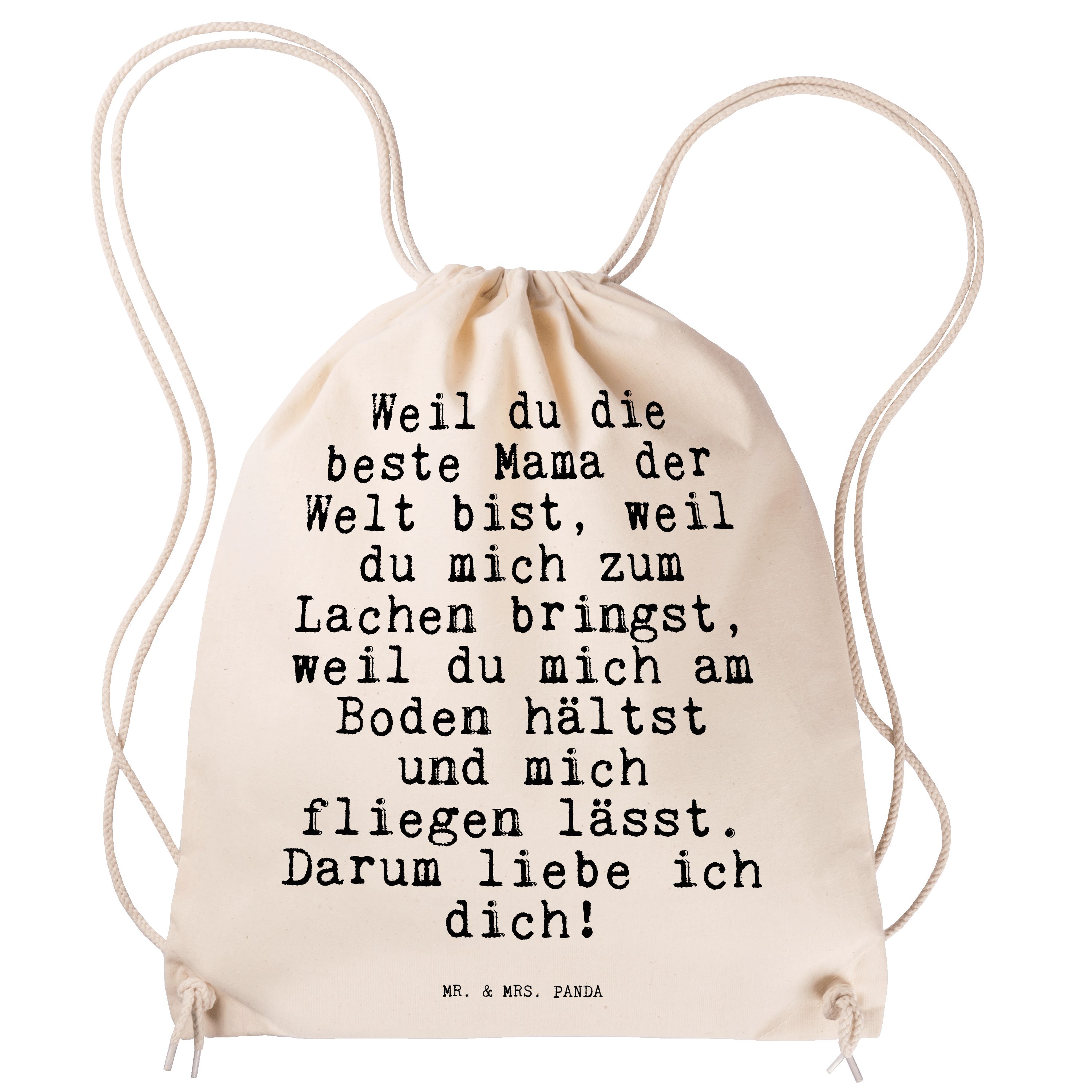 Mr. & Mrs. Panda Sporttasche »Weil du die beste... Transparent