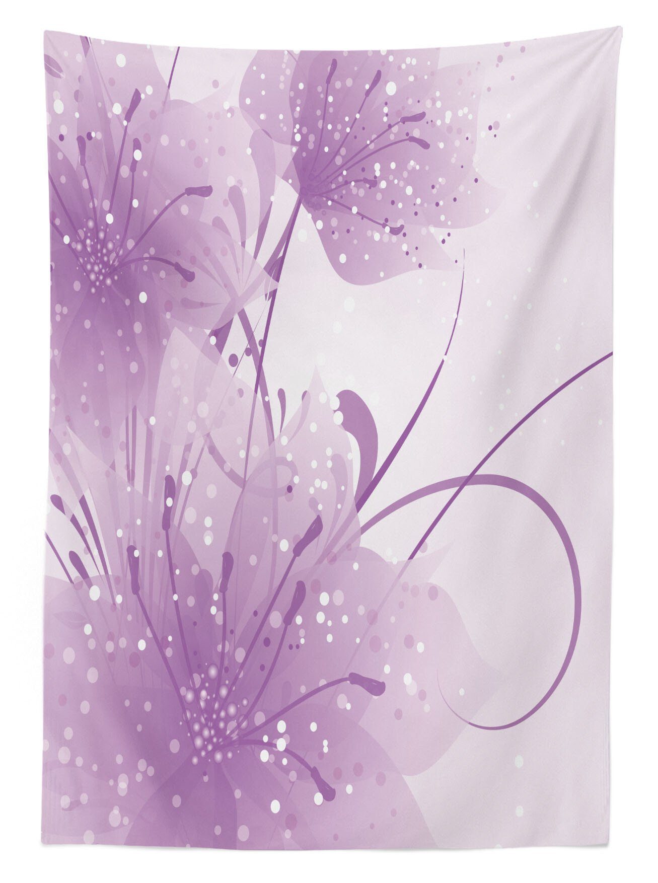 Bereich Außen Blumen Abakuhaus Lila Farben, den Farbfest Klare Für Vector Tischdecke Waschbar Schmetterling geeignet