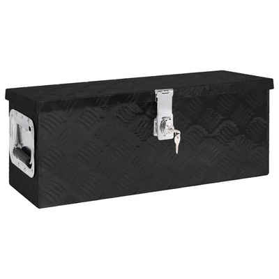 vidaXL Werkzeugbox Aufbewahrungsbox Schwarz 60x23,5x23 cm Aluminium (1 St)