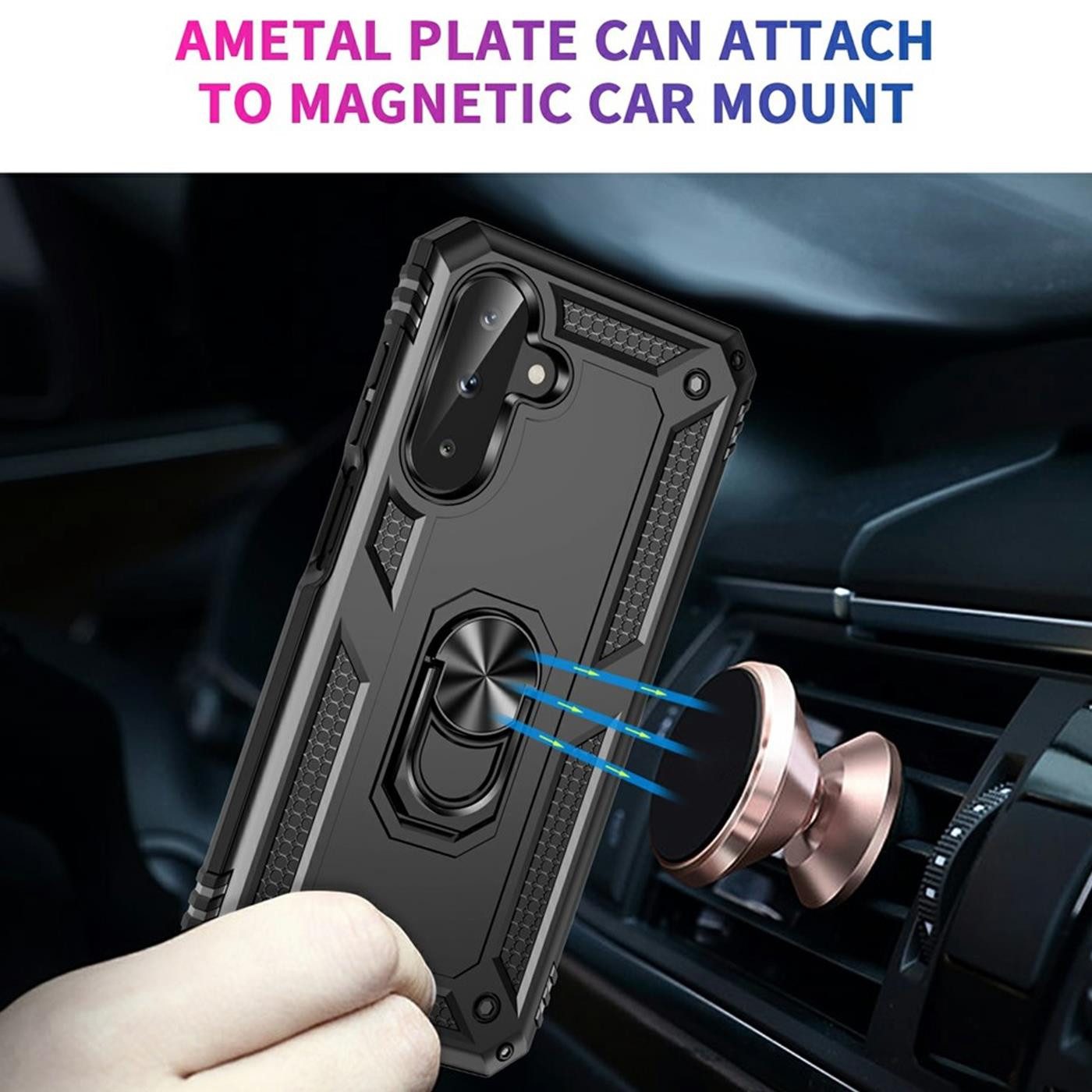 CoolGadget Handyhülle Armor Shield Case für Samsung Galaxy A17 5G 6,7 Zoll, Outdoor Cover mit Magnet Ringhalterung Hülle für Samsung Galaxy A17 – Bild 4 von 5