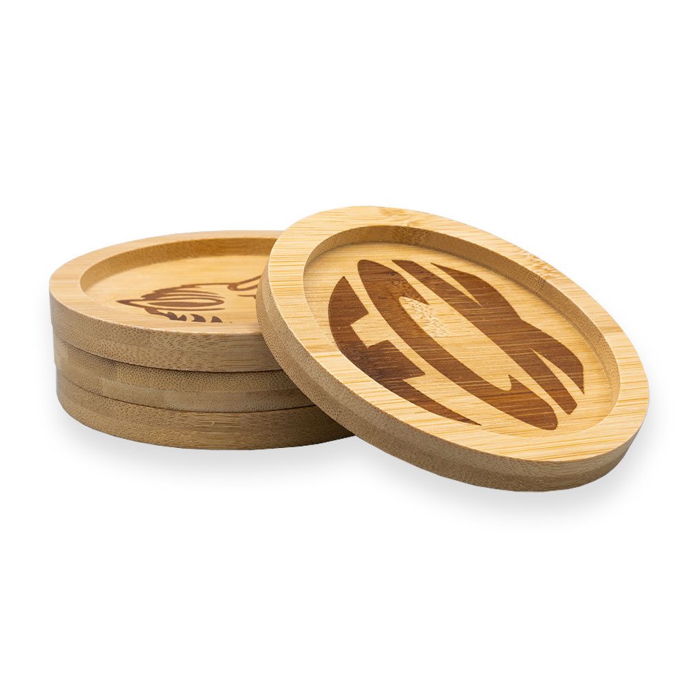 VertriebsArena GmbH Getränkeuntersetzer FCK Untersetzer-Holz 4er Set