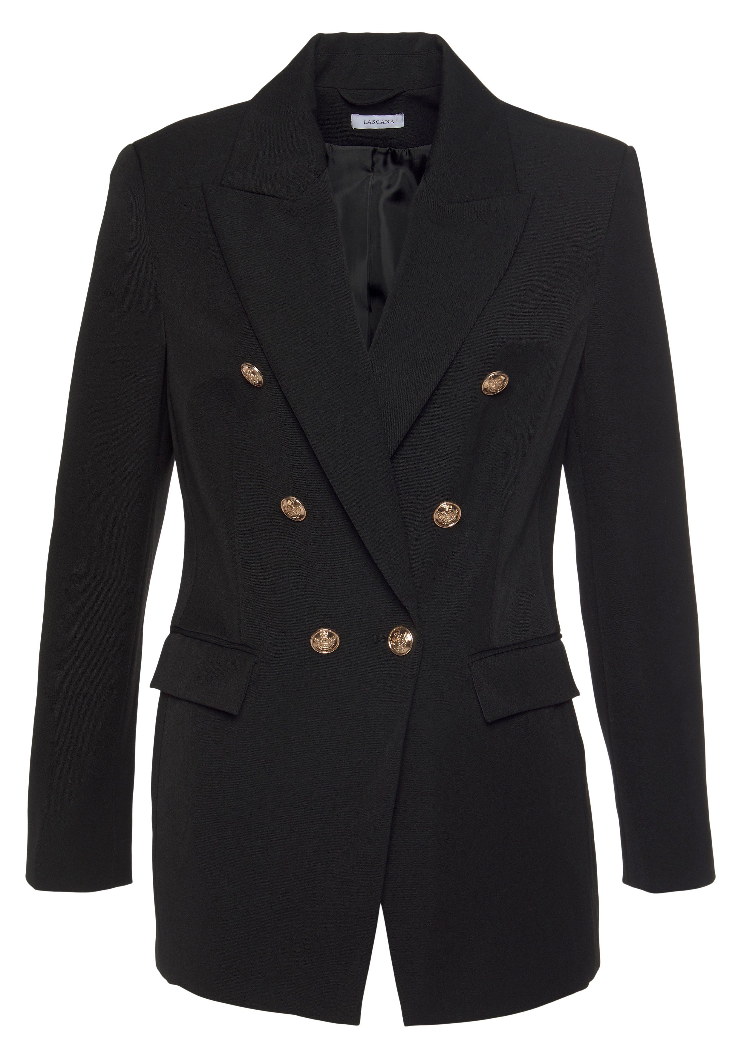 LASCANA Longblazer mit goldfarbenen Knöpfen, eleganter günstig online kaufen