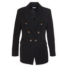 LASCANA Longblazer mit goldfarbenen Knöpfen und Pattentaschen modischer Damenblazer, eleganter Business-Look, festlich