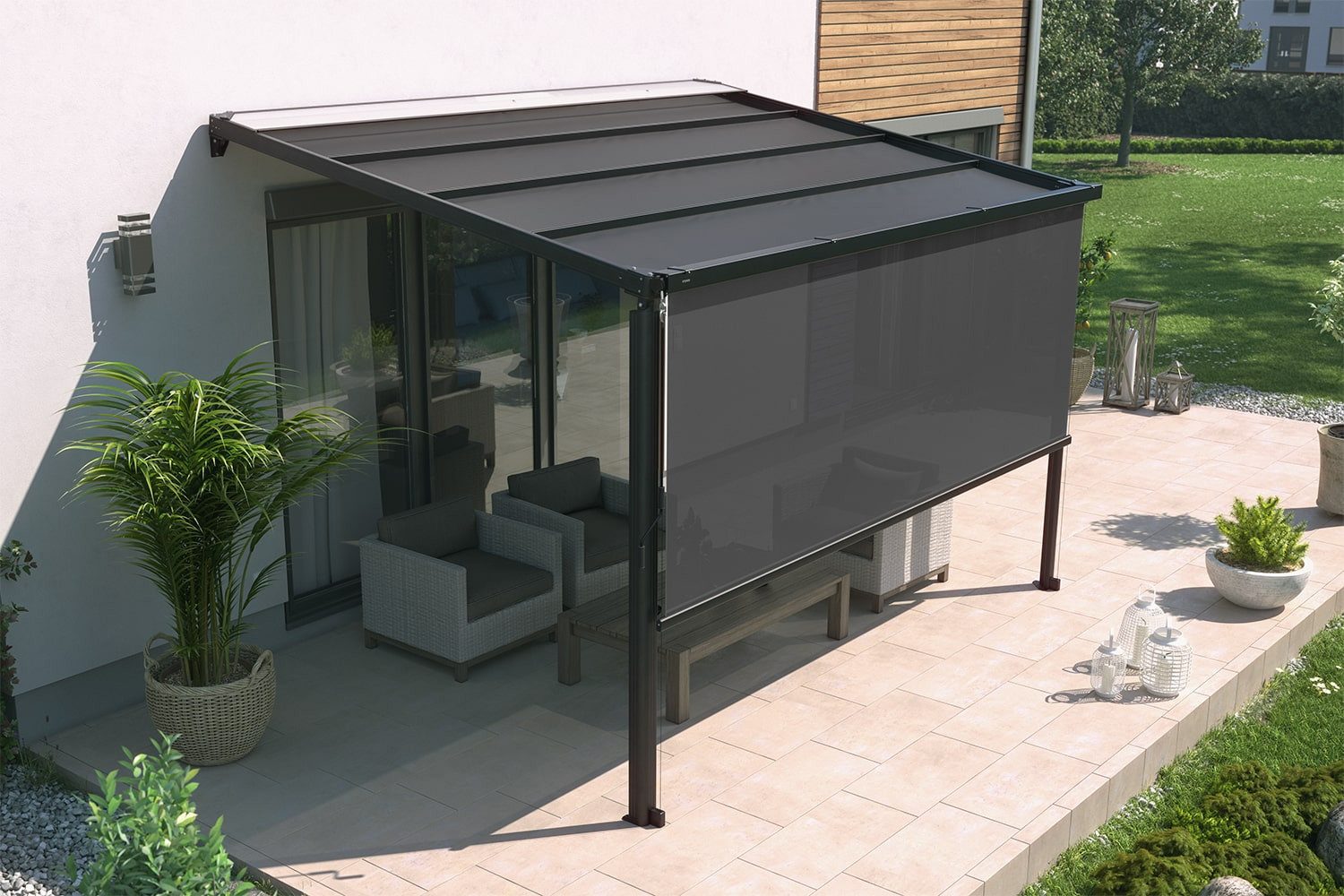 empasa Pergola, Sonnenschutzrollo für Pergola, Zubehörartikel