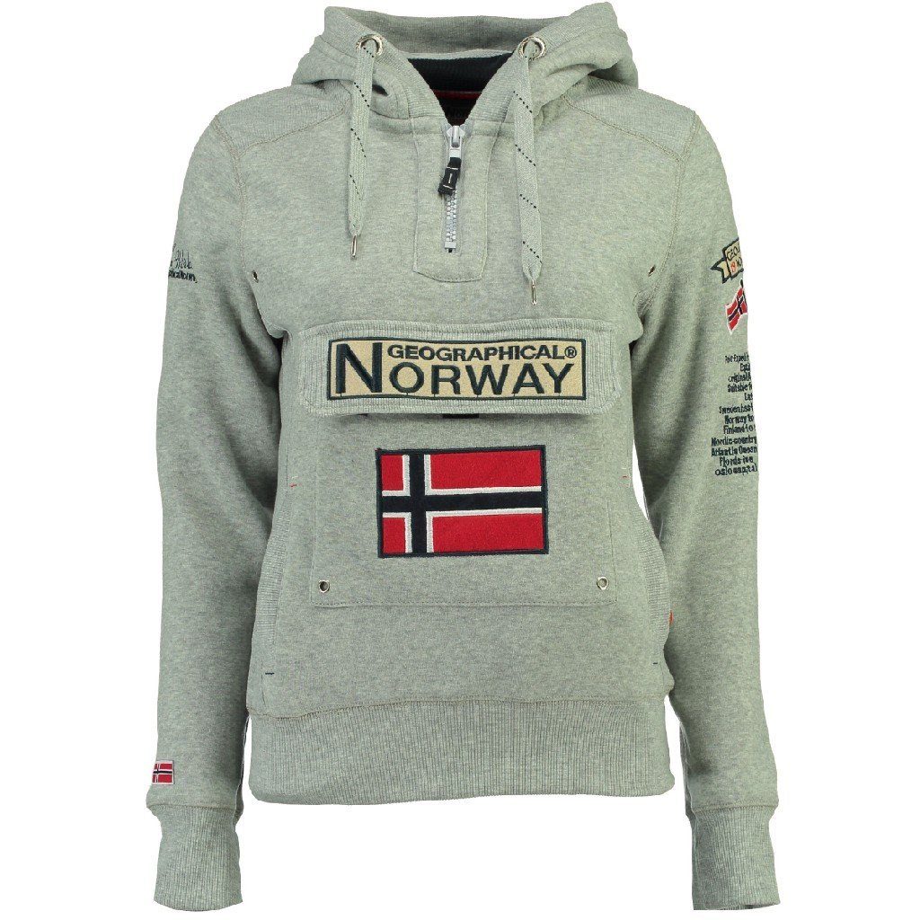 Geographical Norway Kapuzenpullover Gymclass by leyoley mit großer Bauchtasche und warmer Kapuze