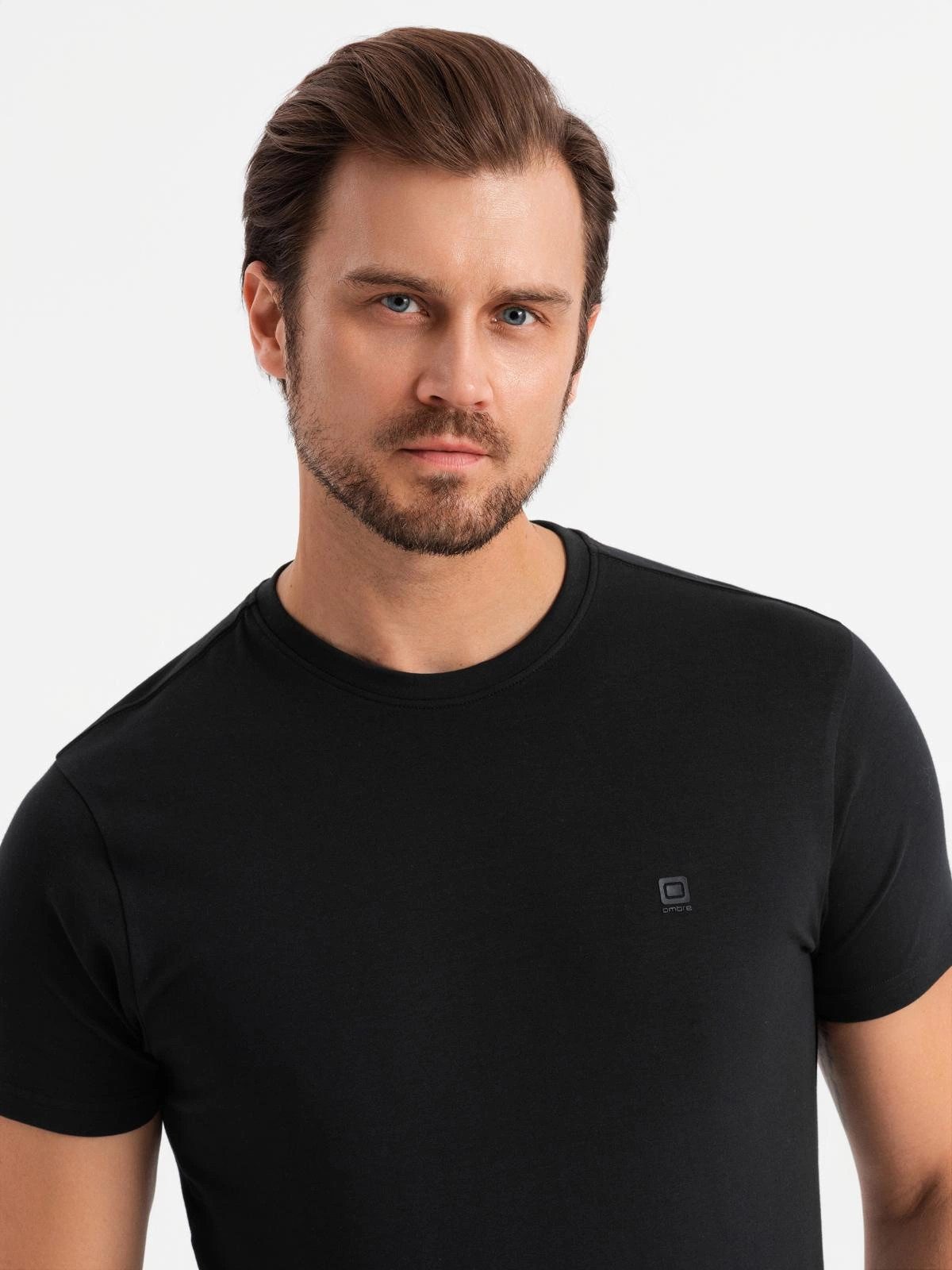 OMBRE T-Shirt Herren-T-Shirt SLIM FIT mit Rundhalsausschnitt günstig online kaufen