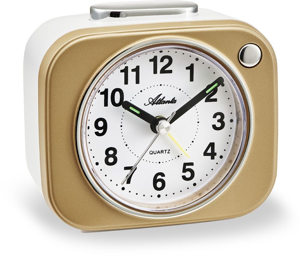 Quarzwecker mit Beep/Glockenton gold creme - Atlanta Modell: 2117/9