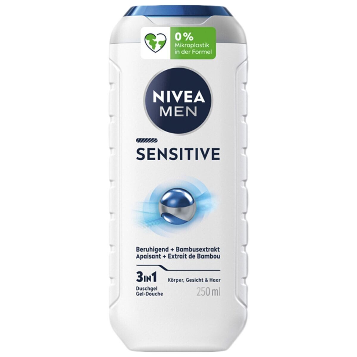 Nivea Men Duschgel Sensitive, 250 ml, mit Bambusextrakt