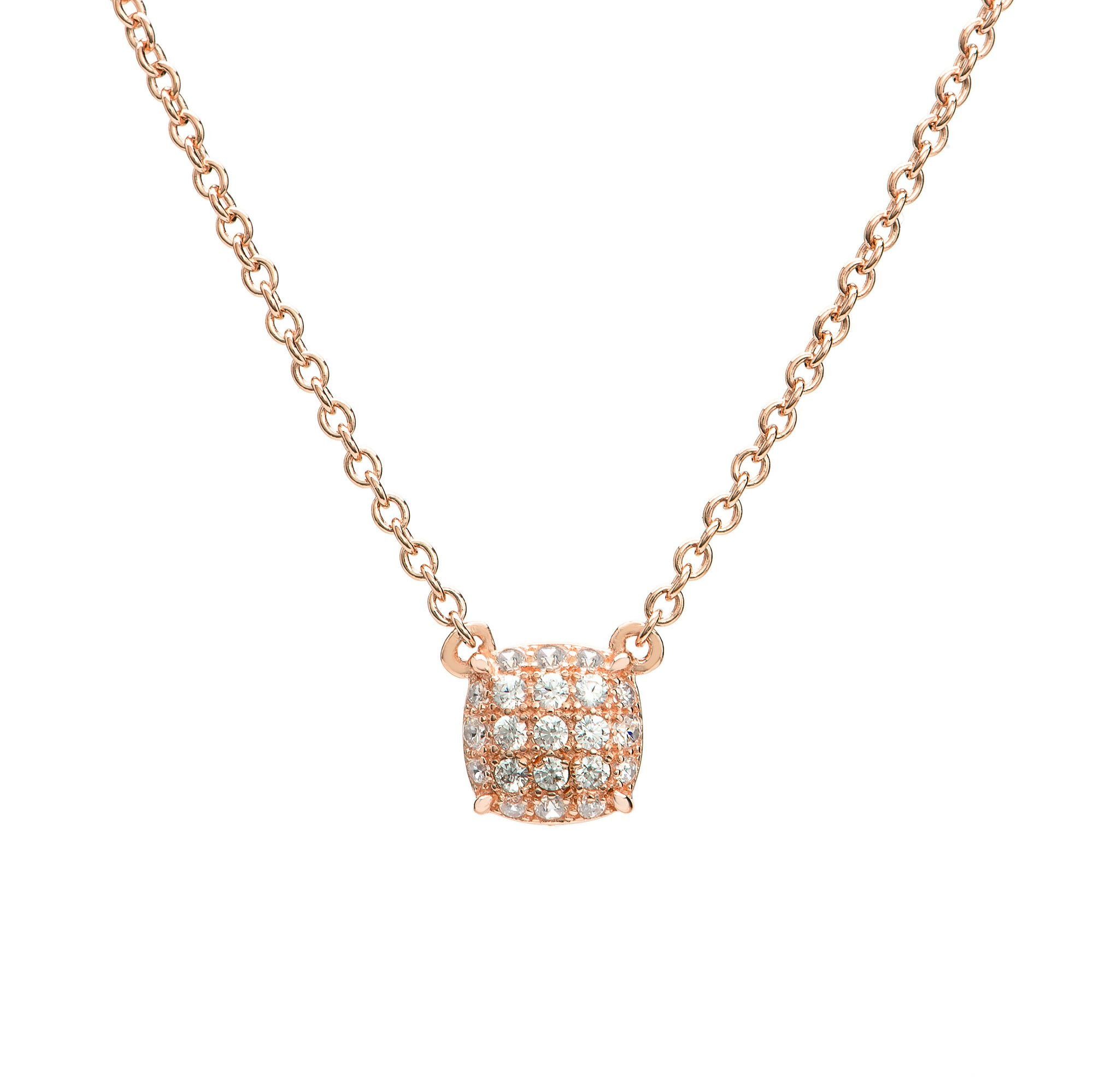 Eye Candy Collier ECJ-NL0085, 925er Sterling-Silber Collier mit einem Anhänger und Zirkonia