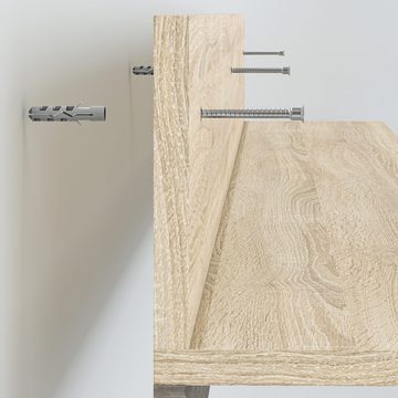 Lomadox Wandregal CORK-131, Wandboard Regal Board 138 cm Kiefer hell, 138/24/21 cm