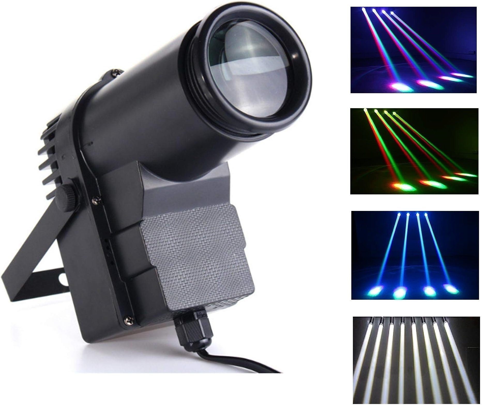 DOPWii Gartenstrahler LED Pinspot-Strahlen-Scheinwerfer,10W Punktstrahler,StadiumsLicht RGBW