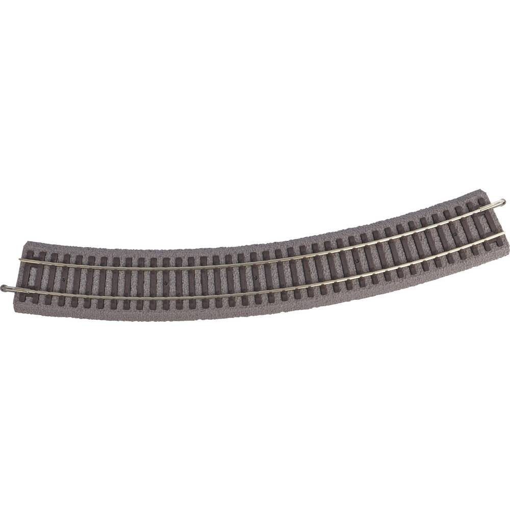 Modelleisenbahn-Set H0 6er-Set gebogene Gleise mit Bettung