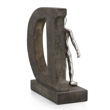Moritz Skulptur Vater und Kind Tochter Sohn 22 x 8 x 25 cm, Dekoobjekt Holz, Tischdeko, Fensterdeko, Wanddeko, Holzdeko