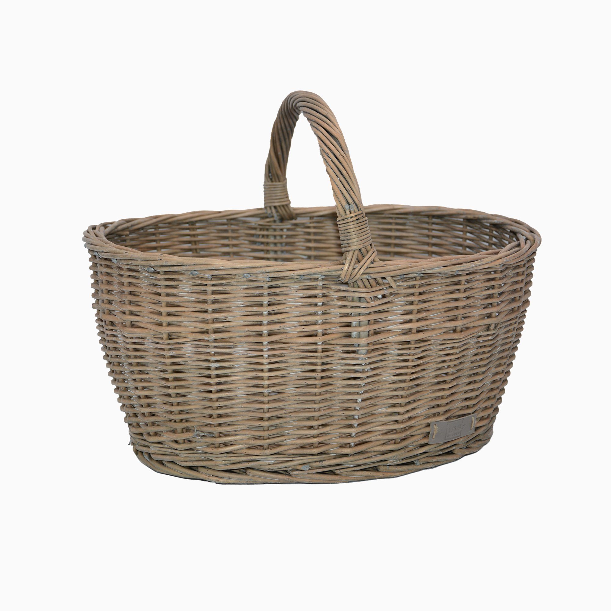 UNUS HOME Einkaufskorb Weidenkorb Henkelkorb, bügelkorb, einkaufskorb, marktkorb weide, kaminholzkorb geschenkkorb