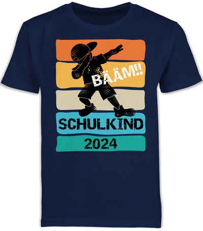 Shirtracer T-Shirt Bääm! Schulkind 2024 Einschulung Junge Schulanfang Geschenke