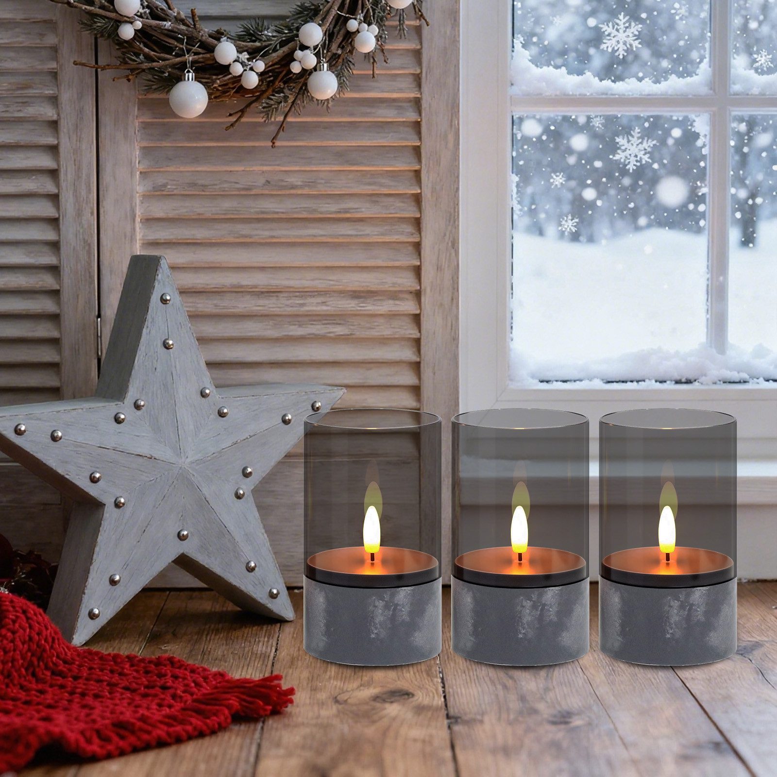 kisidus LED-Kerze LED Weihnachten Kerzen Flammenlose LED Kerzen (realistisc günstig online kaufen