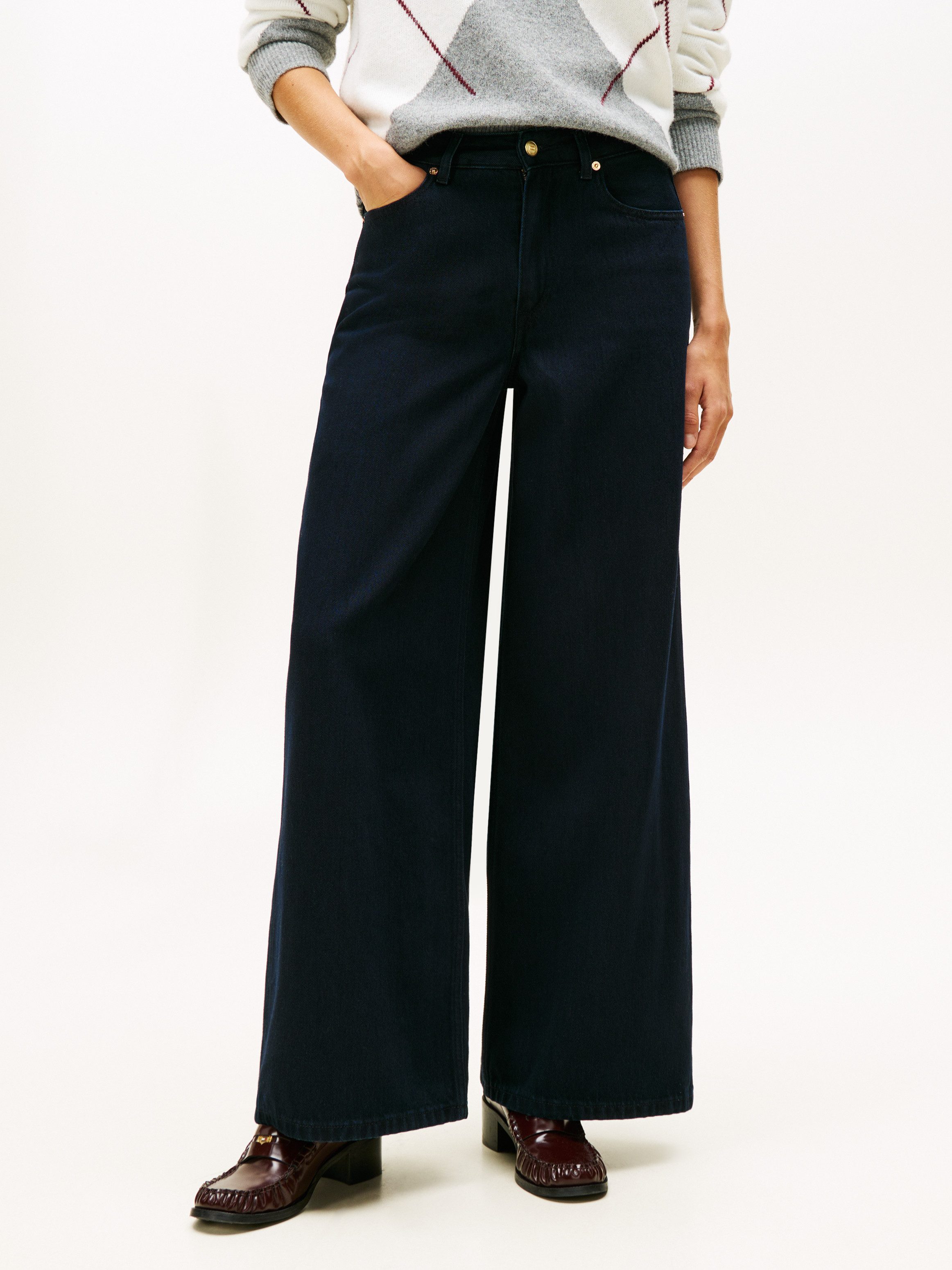 Tommy Hilfiger High-waist-Jeans DNM 70's WIDE LEG HW