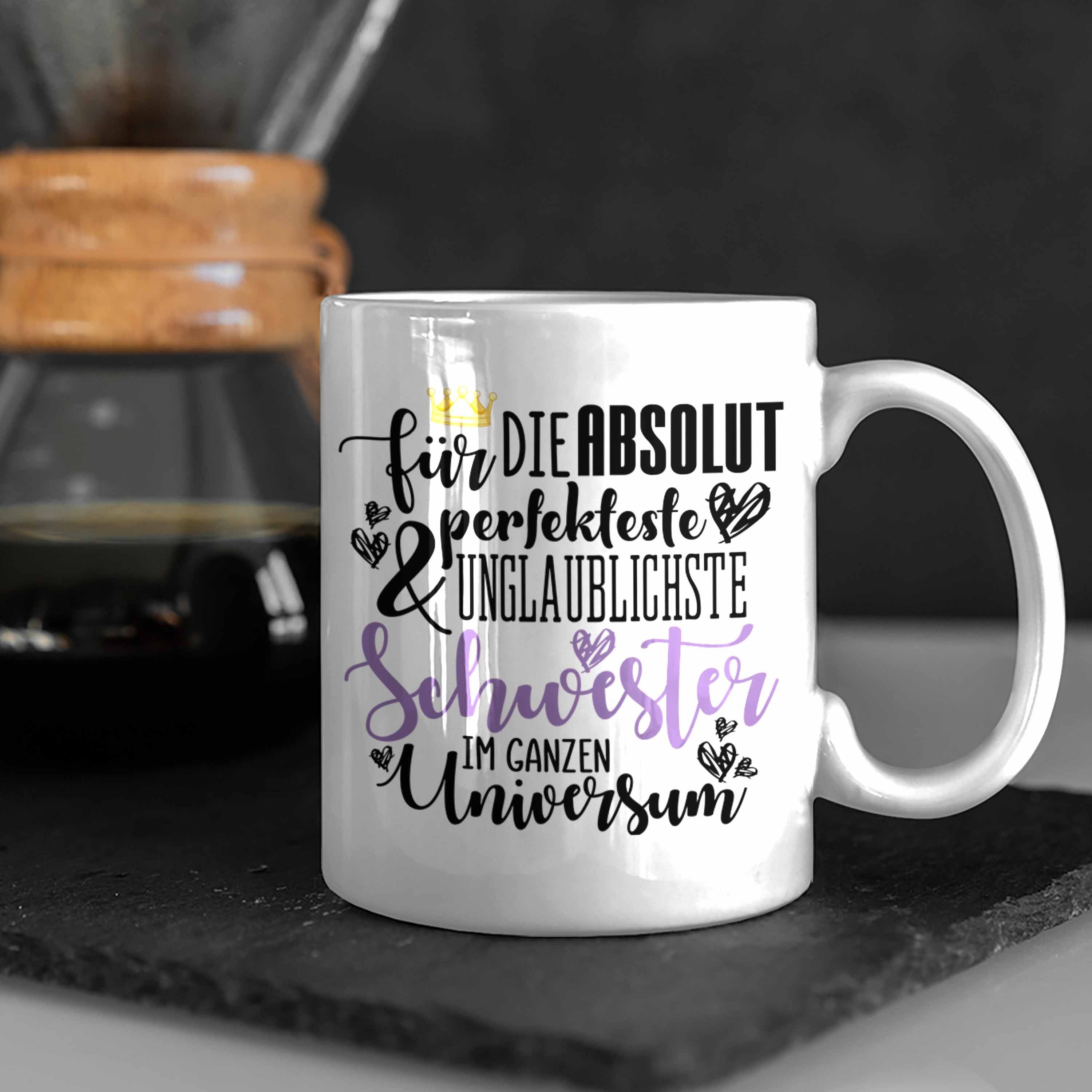 Sister Trendation Best Geschenkideen Bruder Weihnachten Trendation Geburtstag Tasse - Schwestern Schwester Weiss Kaffeetasse Tasse Geschenk Beste Lustig