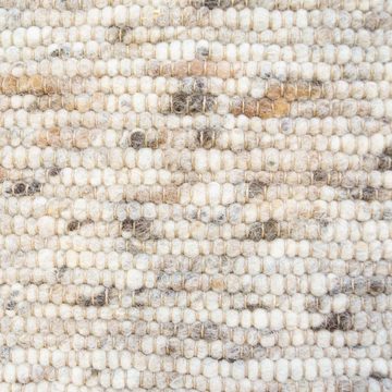 Wollteppich TaraCarpet Handwebteppich Frankeneck, TaraCarpet, rechteckig, Höhe: 13 mm, Handgewebter Teppich gewalkt Wohnzimmer Schlafzimmer Esszimmer 060x090