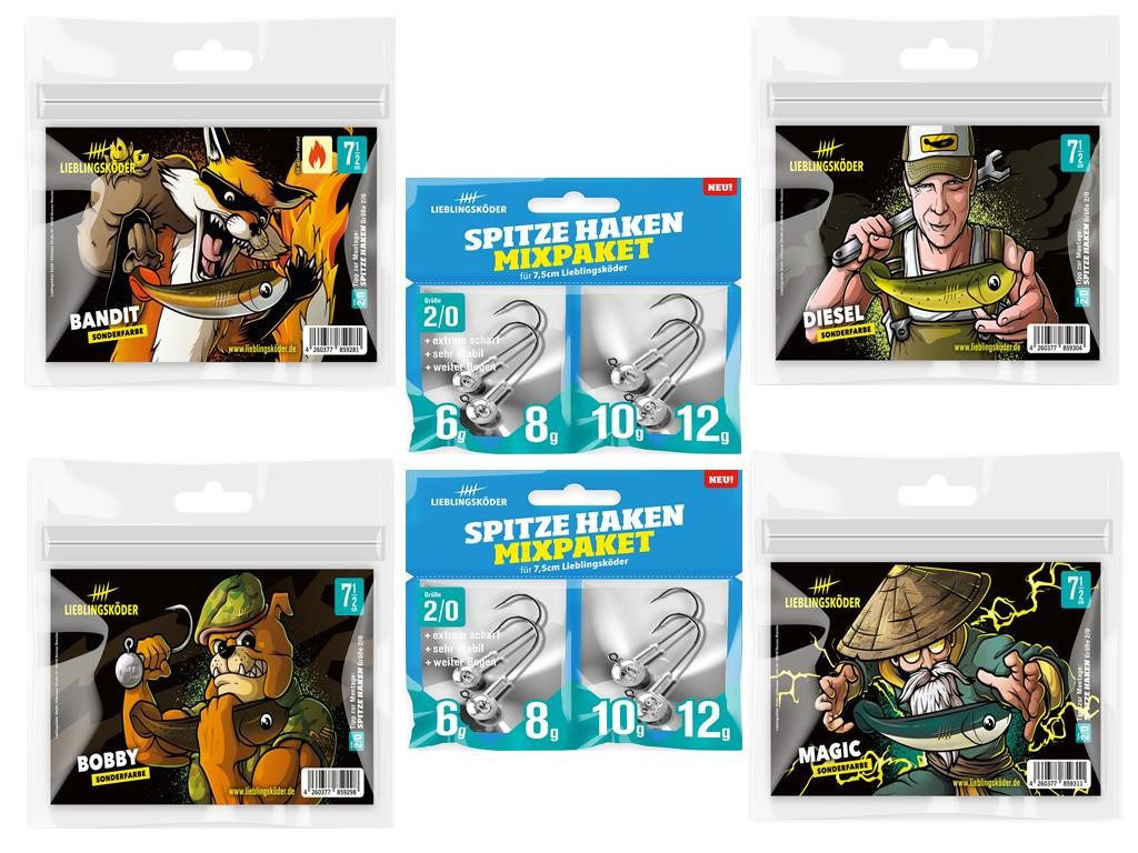 Lieblingsköder Kunstköder Lieblingsköder - 7,5 cm Sonderfarben-Set, (Sonderfarben-Set 7,5 cm, 1-St. SpinMad Originals 15 Farben), Effektiver Lauf, Exzellente Verarbeitung